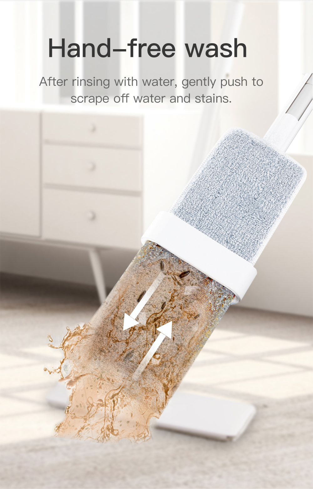 Supamop Handfree Cleaning Flat Mop-2